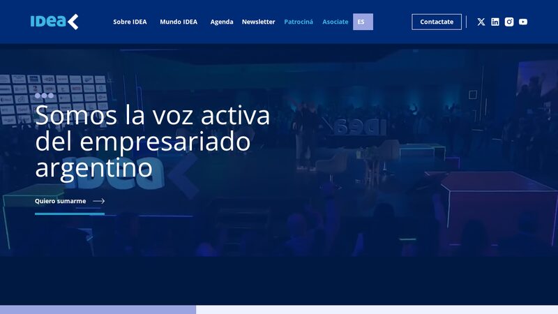 Captura del sitio de IDEA